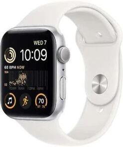 APPLE Watch SE 2022 GPS 44 Mm Aluminium Sportband Silber/weiß MNK23FD/A B-WARE