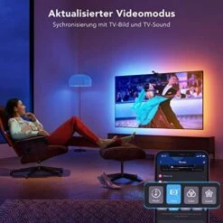 WiFi Hintergrundbeleuchtung Mit Kamera Für 75-85 Zoll TV Und PC, RGBIC LED Strip Kompatibel Mit Alexa Und Google Assistant, App-Steuerung -Elektronische Geräte Verkäufe 2284977 1 2