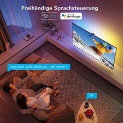 WiFi Hintergrundbeleuchtung Mit Kamera Für 75-85 Zoll TV Und PC, RGBIC LED Strip Kompatibel Mit Alexa Und Google Assistant, App-Steuerung -Elektronische Geräte Verkäufe 2284977 1 4